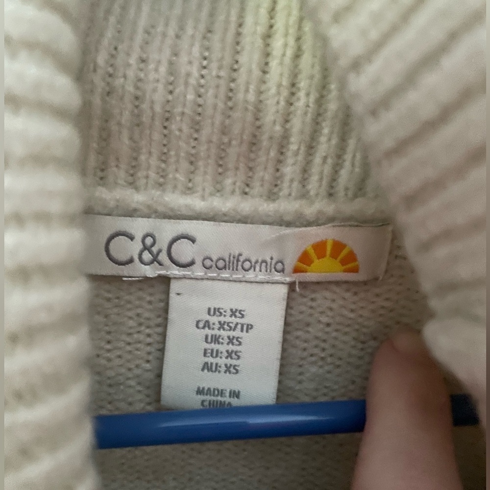 C&C California Color Block Wool Blend Turtleneck … - image 3